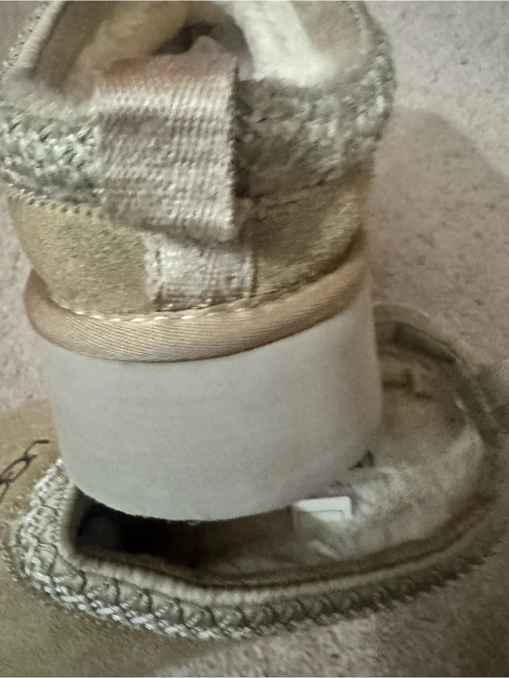 Women’s UGG Tazz Beige Suede Slip-On Clog Slippers size 42 (10.5)